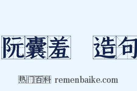 阮囊羞澀造句是什么意思的图片